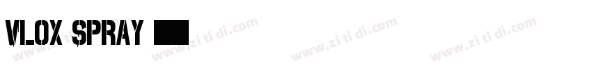 Vlox Spray 手绘字体字体转换